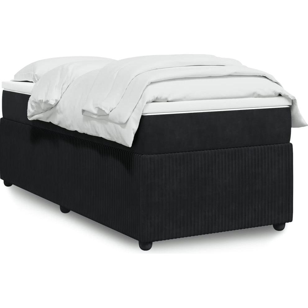 VidaXL, Bett, Bo x springbett mit Matratze 100 x 200 cm Samt (100 x 200 cm)