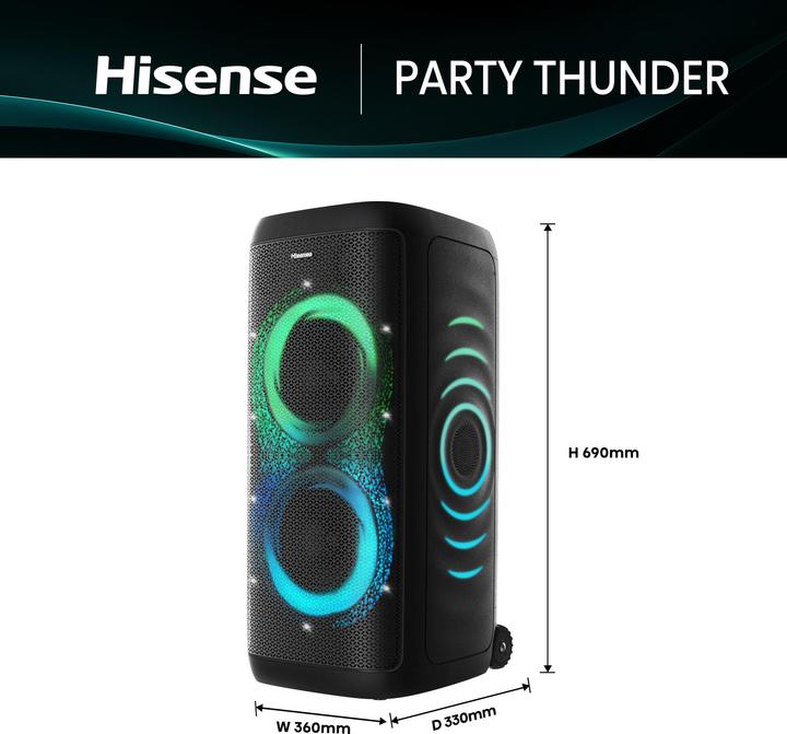 Actual product image Hisense Party Thunder Party Speaker (18 h)