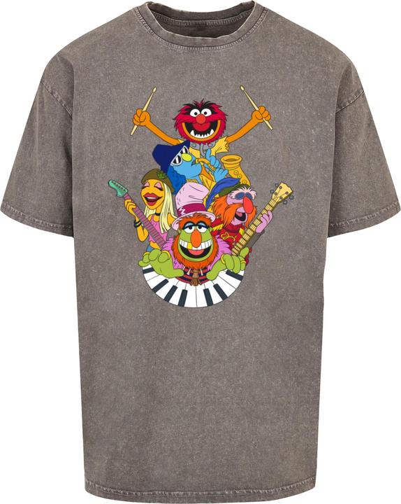 Absolute Cult Muppets - Dr. Teeth and The Electric Mayhem Acid Washed Oversized Tee - 117321 (M)
