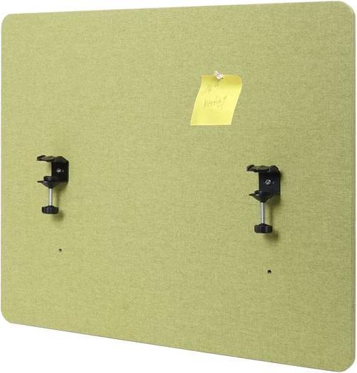 Mendler Cloison acoustique de bureau HWC-G75, tableau d'affichage, double paroi tissu/textile, 60x75cm vert (60 x 75 cm)