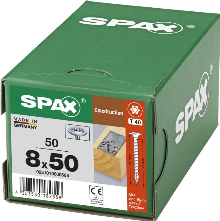 Produktbild Spax Tellerkopf T-Star T40 Vollgewinde Wirox (50 Schrauben pro Stück)