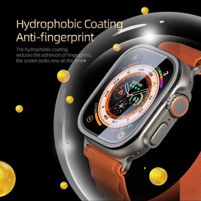 Image du produit Dux Ducis Flas Verre Trempé Avec Cadre En Aluminium Pour Apple Watch Ultra 49mm - Noir