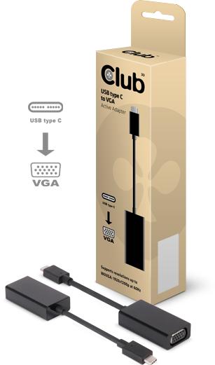 Produktbild Club 3D USB 3.1 Typ C zu (VGA, 10 cm)