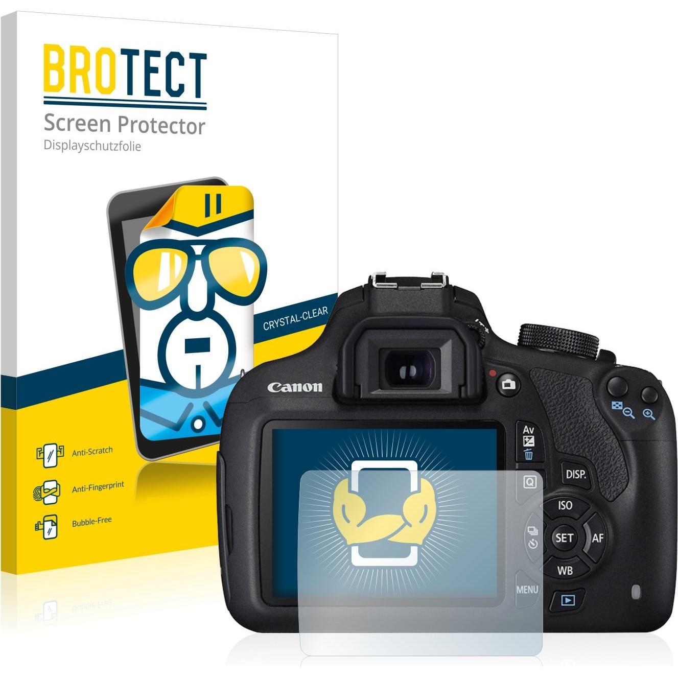 BROTECT Schutzfolie Displayschutz Displayschutzfolie Folie Klar Transparent (Displayschutz, EOS 1200D), Kameraschutz, Tr...