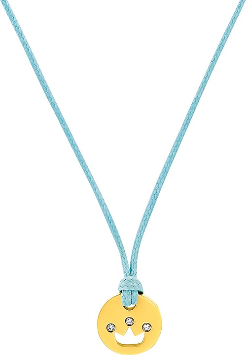 Produktbild Prinzessin Lillifee Halskette für Mädchen, Edelstahl IP Gold, (synth.) Zirkonia | Krone (Edelstahl, Textil, 35 cm)