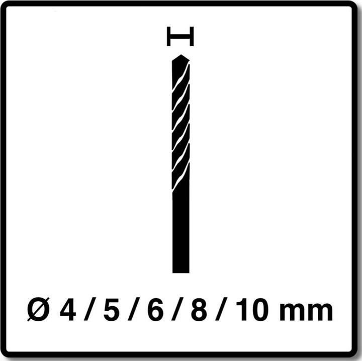 Produktbild Alpen Granitbohrer-Set 5teilig 4 mm (4 mm, 5 mm, 6 mm, 8 mm, 10 mm)