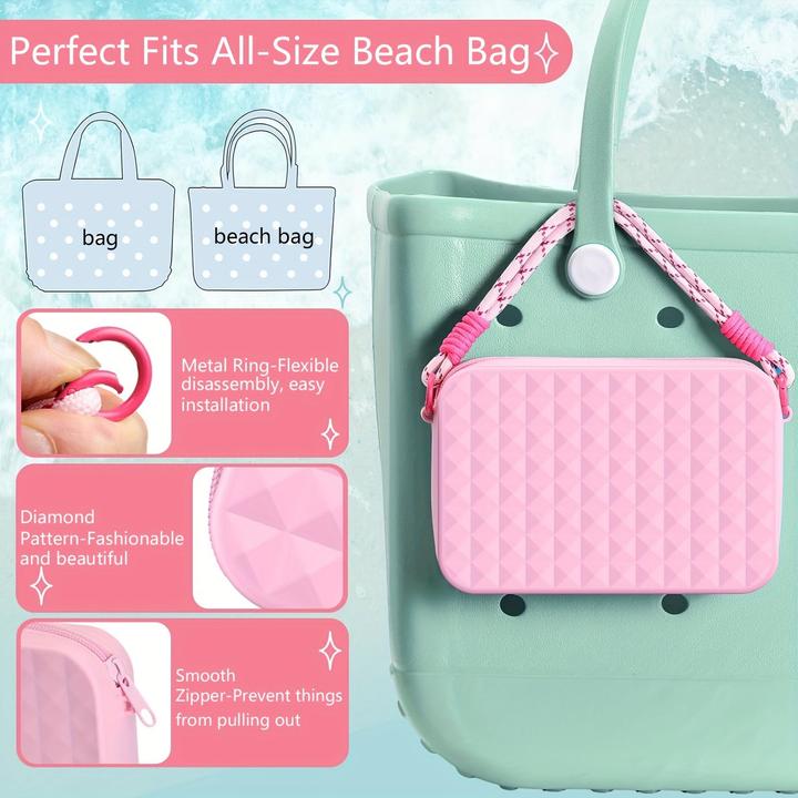 Actual product image Only-Bags.Store Neoprene Beach Tote Bag Organiser Pouch, Lightweight Waterproof Dry Bag Insert with Handle for