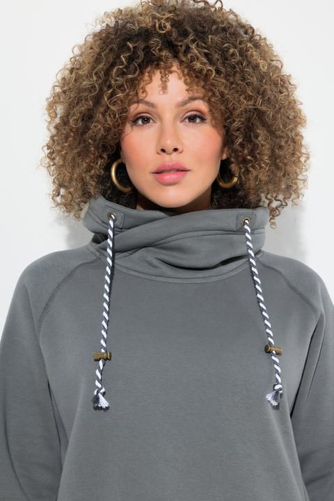 Image du produit Ulla Popken Sweat-shirt à col montant et évasé. Poches et manches raglan. (46, 48)