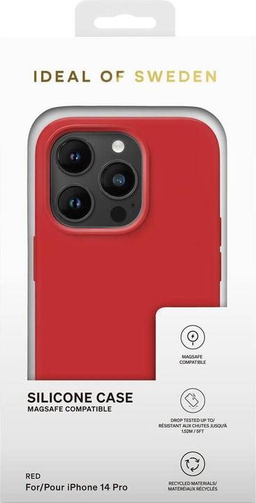 Actual product image iDeal Of Sweden Designer Magsafe Silicone Cover Red (Apple iPhone 14 Pro)