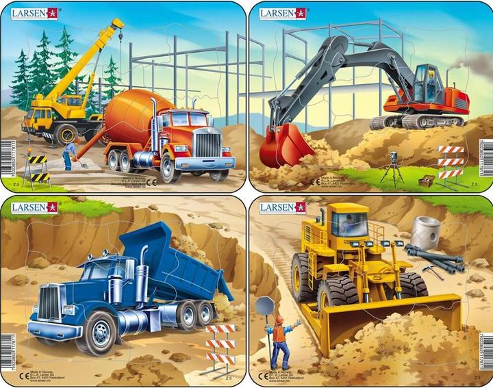 Produktbild Larsen Puzzle - Baufahrzeuge (2) (4er-Set Mini) (4 Teile)