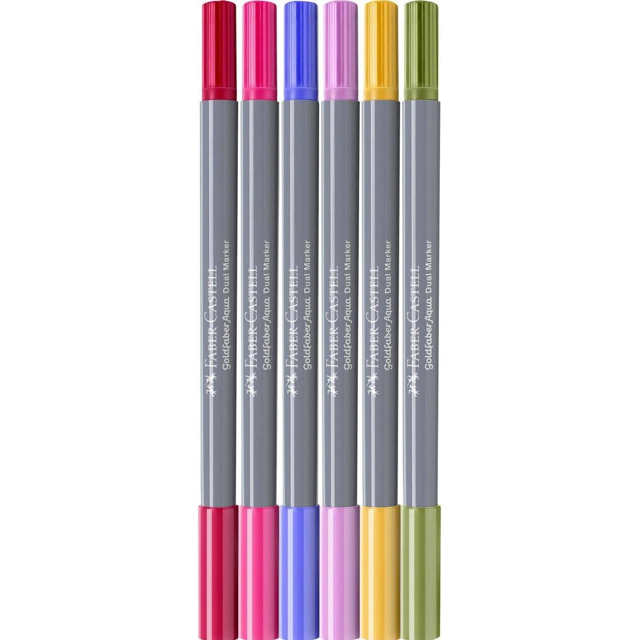 Thumbnail - Faber-Castell, Marker, GOFA AQUA DUAL MARKER - Farbstoffmarker (Blumen, 0.40 mm, 6 x)