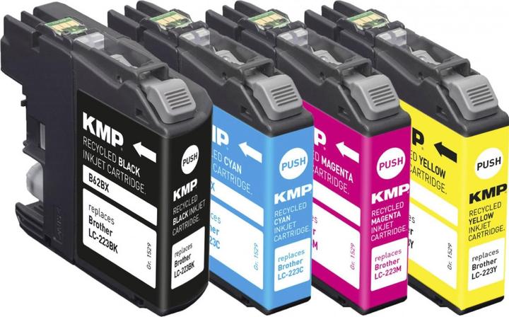 Actual product image KMP Tinte replaces LC223VAL (C, FC, M, Y)