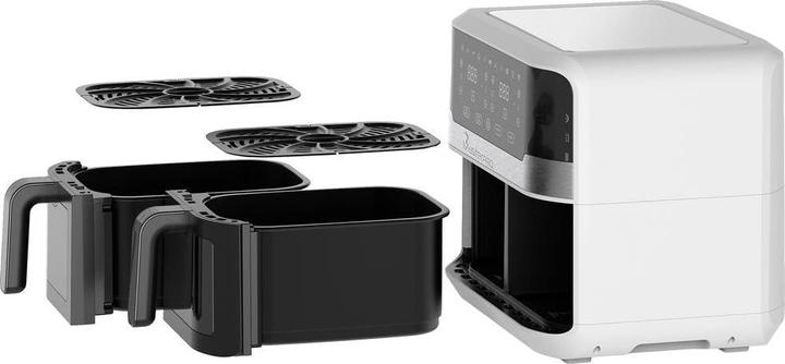 Immagine prodotto MasterPRO Friggitrice ad aria calda Rocket Duo 2400W con display, indicatore luminoso nero, argento