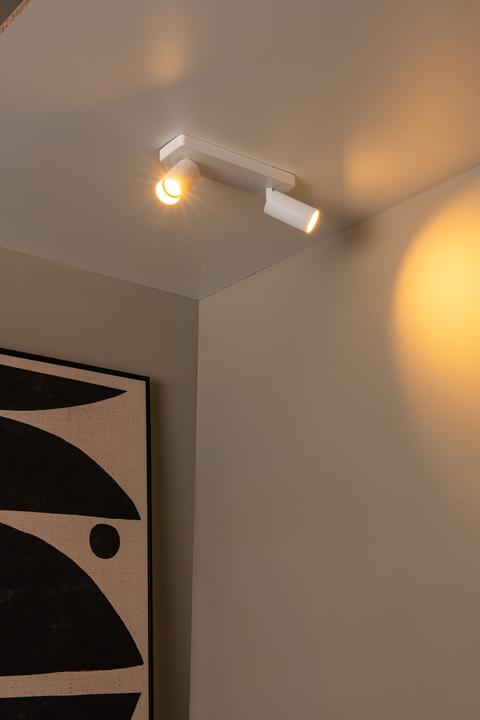 Actual product image Lucide CLUBS - Ceiling spotlight - 2xGU10 - White 09939/02/31 (GU10)