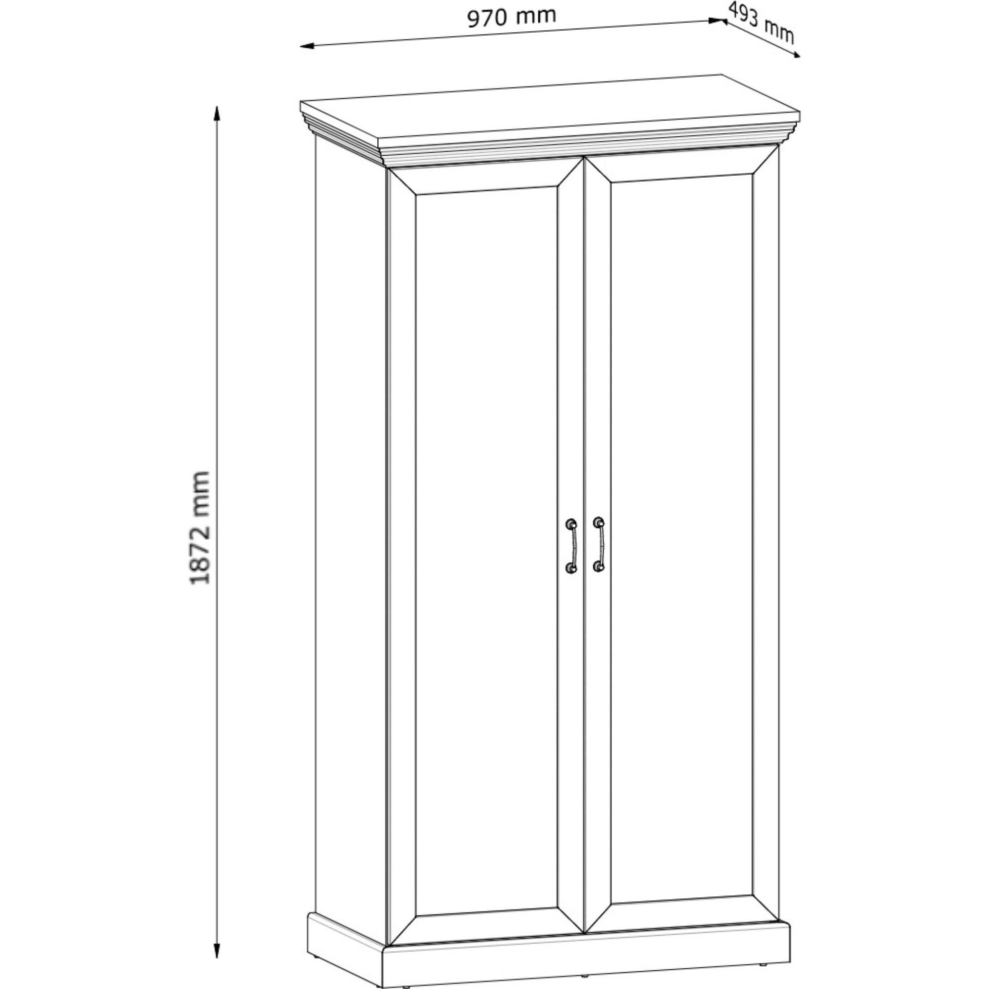 Thumbnail - Konsimo, Kleiderschrank, Arven (97 x 187 x 49 cm)