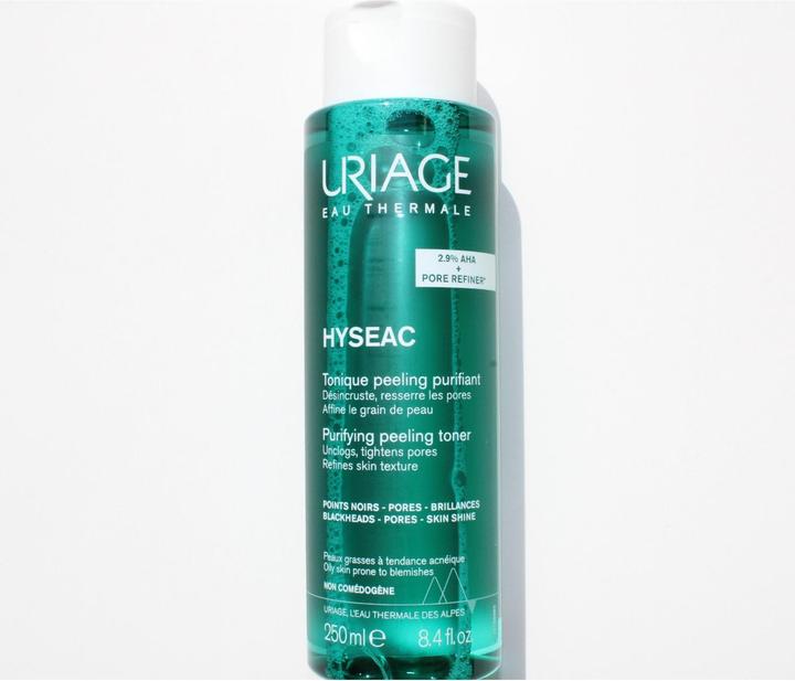 Image du produit Uriage Hyséac Tonique purifiant 250ml pour peau grasse Réduit les points noirs Pores et brillance Exfolie (Tonique visage, 250 ml)