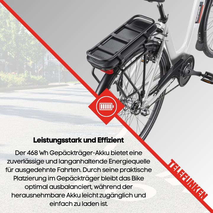 Actual product image Telefunken City E-Bike Damen RC835 28 Zoll Frontmotor 3-Gang Nabenschaltung