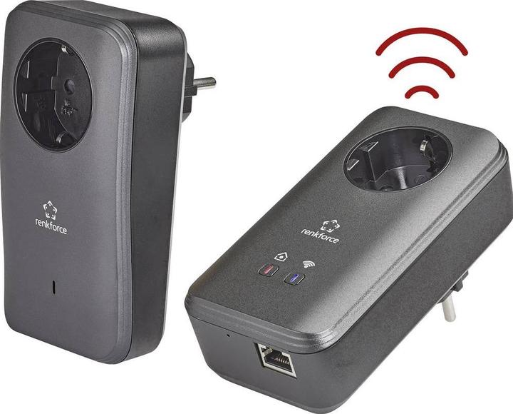 Produktbild Renkforce PL600D WiFi Powerline WLAN Starter Kit 500 MBit/s (500 Mbit/s)