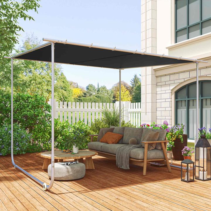 Immagine prodotto Outsunny Pergola con 4 sacchi di sabbia vuoti da riempire (302 cm, 302 cm)