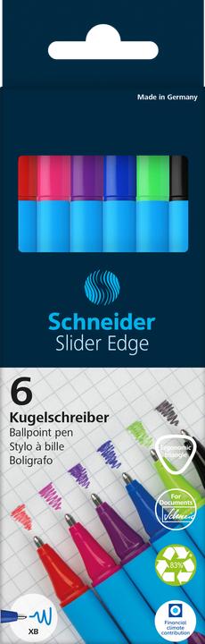 Image du produit Schneider Stylo à bille Slider Edge (triés par couleur, 6 x)