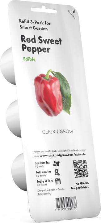 Immagine prodotto Click and Grow Ricarica Smart Garden Click & Grow Peperone Rosso 3 pezzi (Semi di verdura)