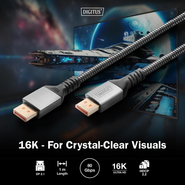 Produktbild Digitus DisplayPort — DisplayPort (1 m, DisplayPort, 2.1)