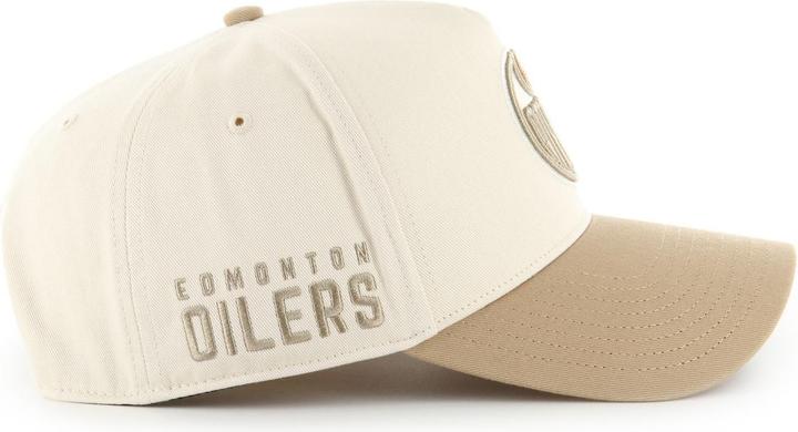 Actual product image 47 Brand Snapback Cap - Side Script Edmonton Oilers Beige