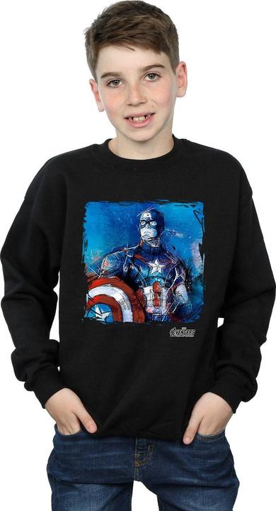 Actual product image Boys Captain America Art Sweatshirt (140, 146)