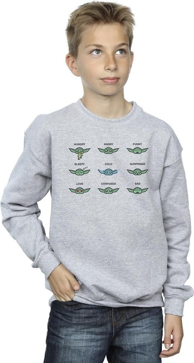 Actual product image Star Wars Boys Mandalorian Grogu Mood Sweatshirt (152, 158)