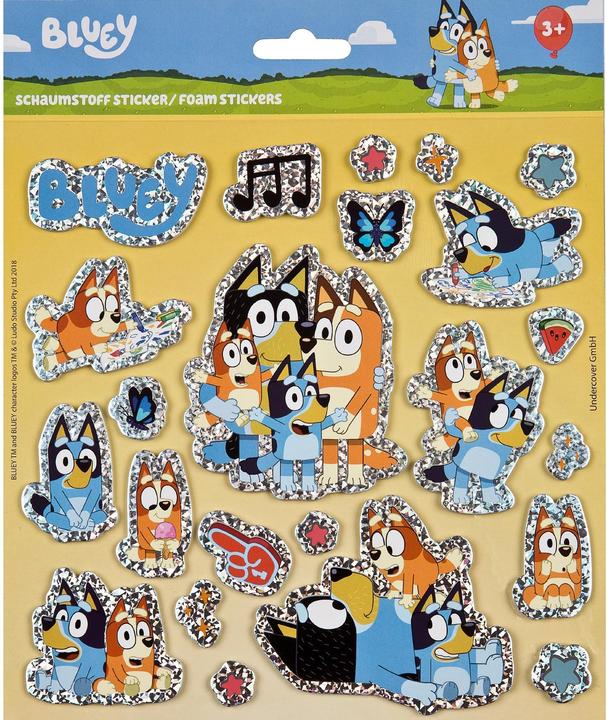Produktbild Undercover Bluey Glitzer-Schaumsticker (20 Sticker)