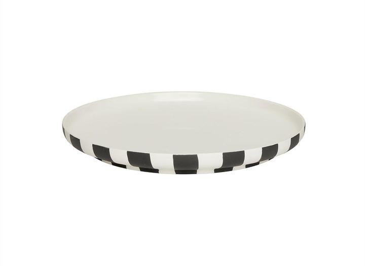 Produktbild Oyoy Speiseteller Toppu Dinner 1 Stück,Schwarz/Weiss (1 x, 26.50 cm)