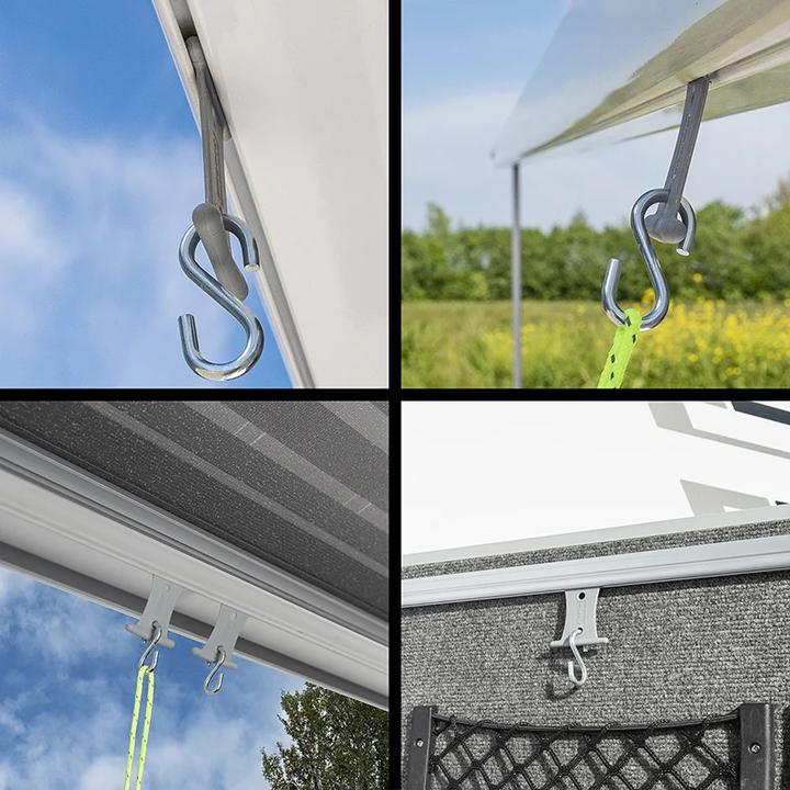 Produktbild ProPlus Aufhänger mit S-Haken für Kederschiene 5/6mm und 7/8mm - Set von 6 Stück