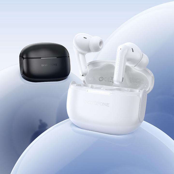 Actual product image Borofone Bluetooth headphones TWS FQ9 Peaceful black (6 h, Wireless)