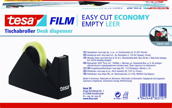 Image du produit tesa ® Dérouleur de table Easy Cut® Economy 25 mmx66 m (lxL) noir