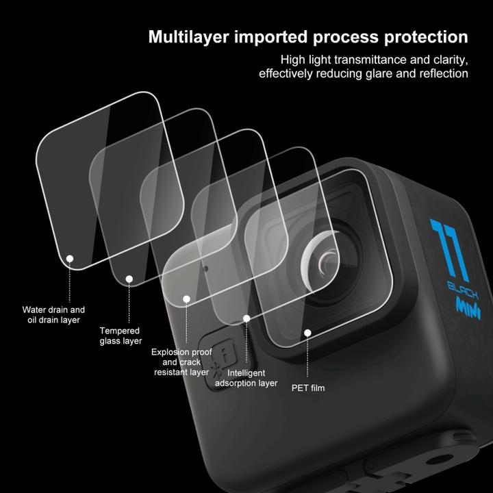 Immagine prodotto Puluz 2 in 1 GoPro Hero 11 Black Mini Camera Lens Vetro antiproiettile