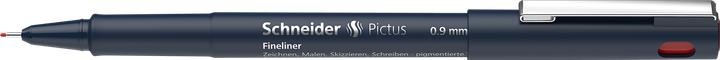 Produktbild Schneider Fineliner Pictus 0,9mm rot (Black, Rot, Silber, Tiefblau, 1x)