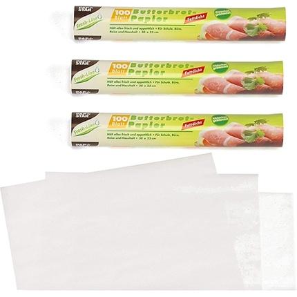 Produktbild Papstar Butterbrotpapier, (B)250 x (L)300 mm, weiá (100 x)
