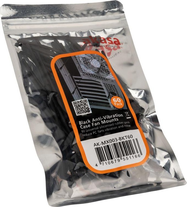 Actual product image Akasa AK-MX003 Vibration damper for fan, set of 60