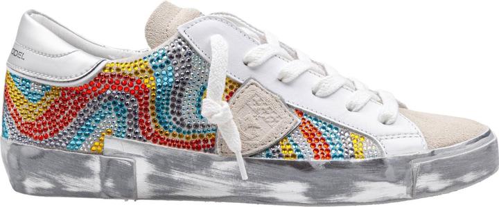 Image du produit Philippe Model prsx low sneakers in leather and suede with micro crystals (40)