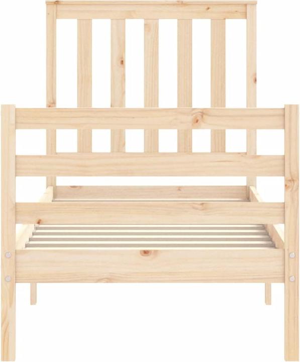 Image du produit VidaXL Massivholzbett mit Kopfteil 4FT6 Double (135 x 190 cm)
