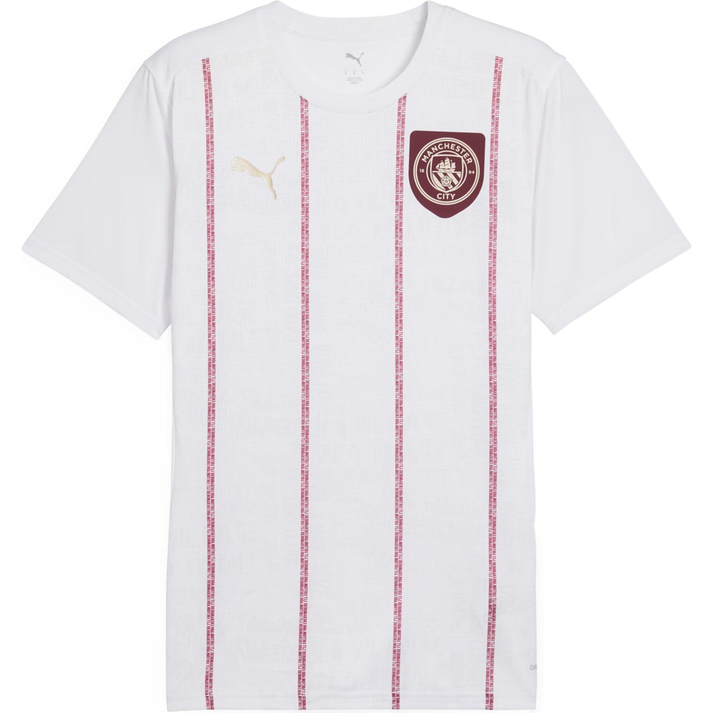 Puma, Herren, Sportshirt, MCFC Prematch SS Jersey (S), Weiss, S