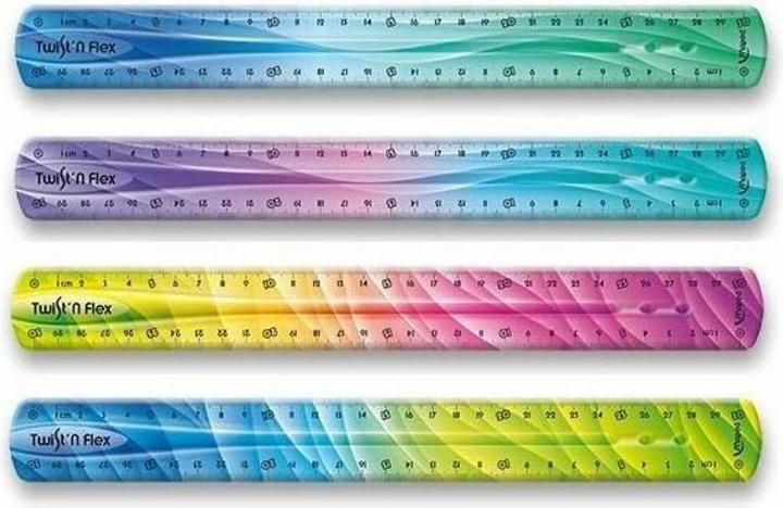 Actual product image Maped Flat ruler Twist'n Flex DECOR, 300 mm, unbreakable (30 cm)