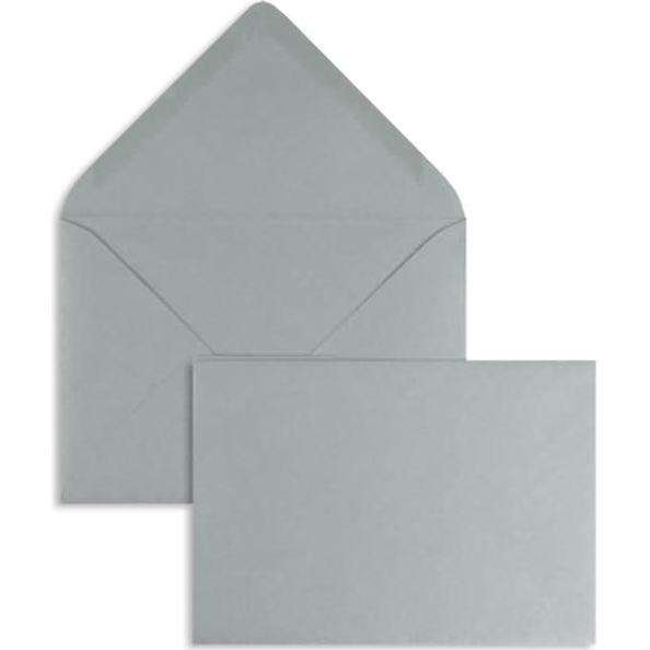Blanke, Briefumschlag, Briefumschläge 156x220mm 120g/qm gummiert VE=100 Stück glamour silber (100 x)
