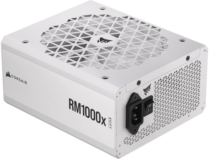 Produktbild Corsair RMx Shift White Series, RM1000x Shift White, 1000 Watt, 80 PLUS GOLD Certified, Fully Modular Power (1000 W)
