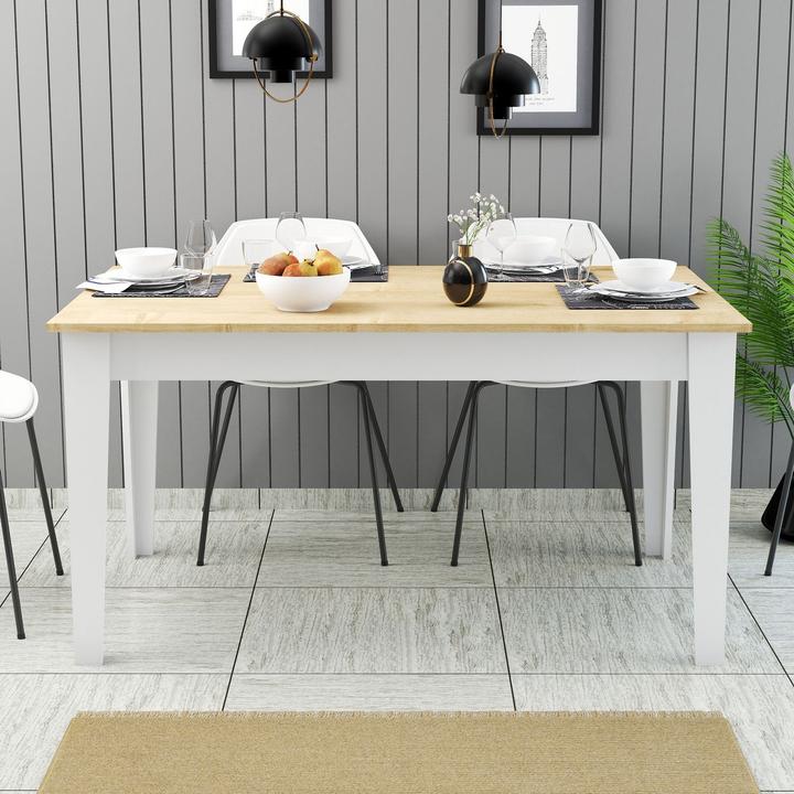 Image du produit Hanah Home Milan White Oak Dining Table