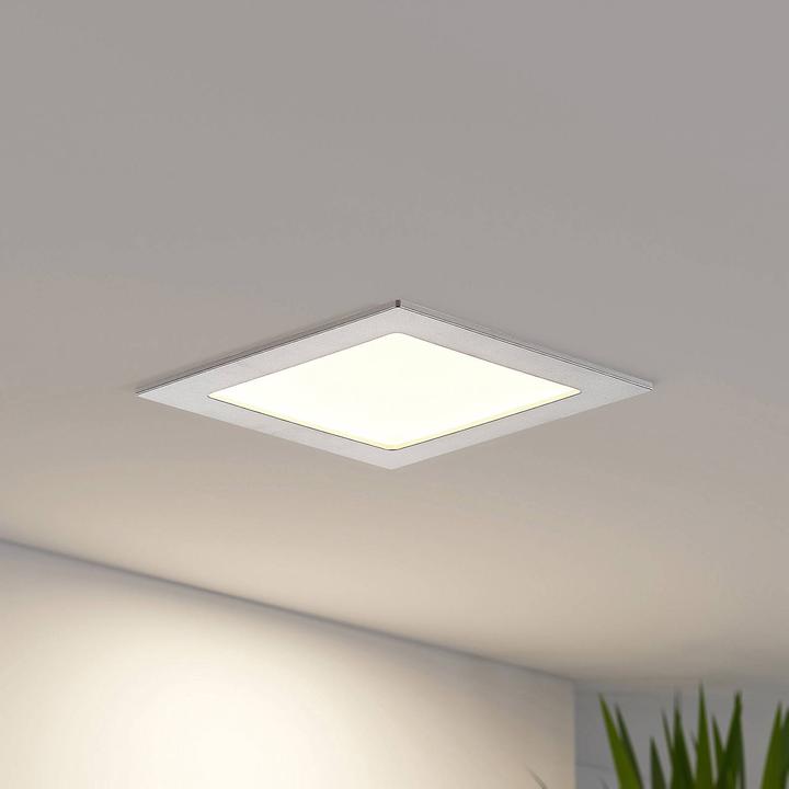 Actual product image Prios Helina LED recessed lamp, silver, 16.5 cm (820 lm)