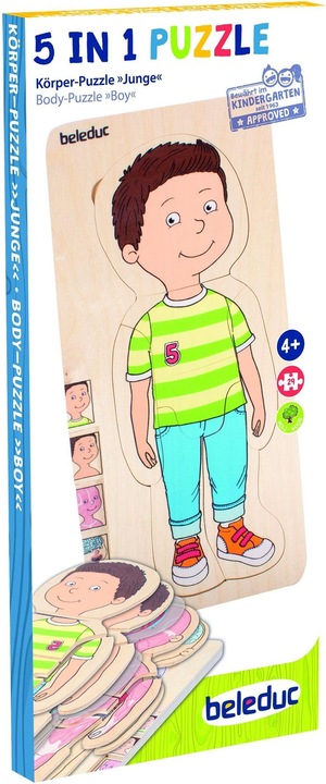 Produktbild Beleduc Lagen-Puzzle Dein Körper Junge (29 Teile)