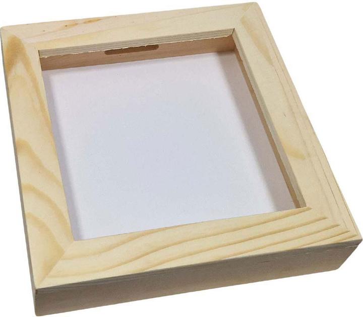 Productafbeelding Playwood Holzspardose aus Plexiglas mit weisser Rückseite, mittelgross