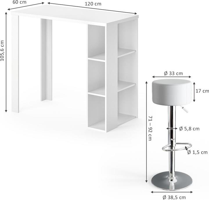 Produktbild Vicco Noel mit 2 Barhockern
