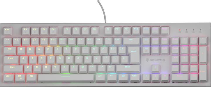 Immagine prodotto Genesis Klawiatura Dla Graczy Thor 303 Us Podswietlenie RGB Mechaniczna Silent Switch Biala Hot Swap (US, Cablato)